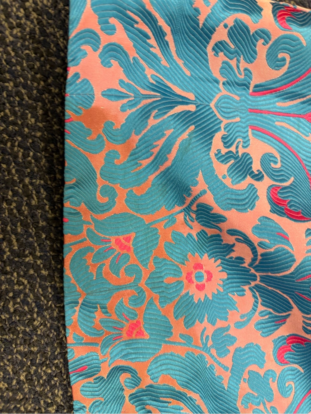 Free People Blue and Pink Brocade Slip Dress - Picture 4 of 8